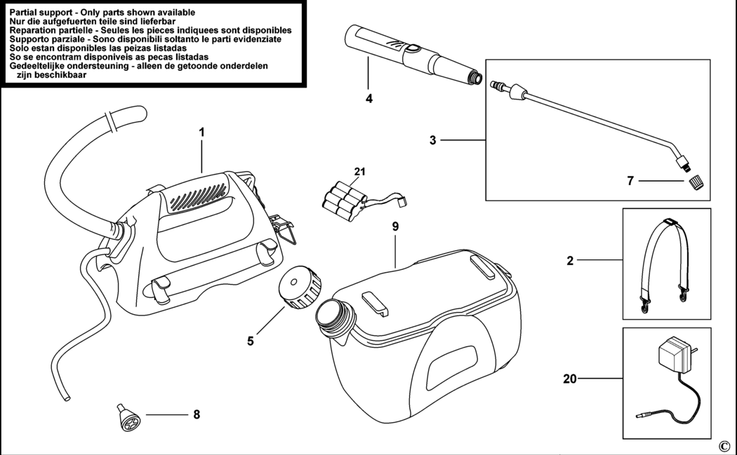 Black & Decker GSC500 Type H2 Power Sprayer Spare Parts