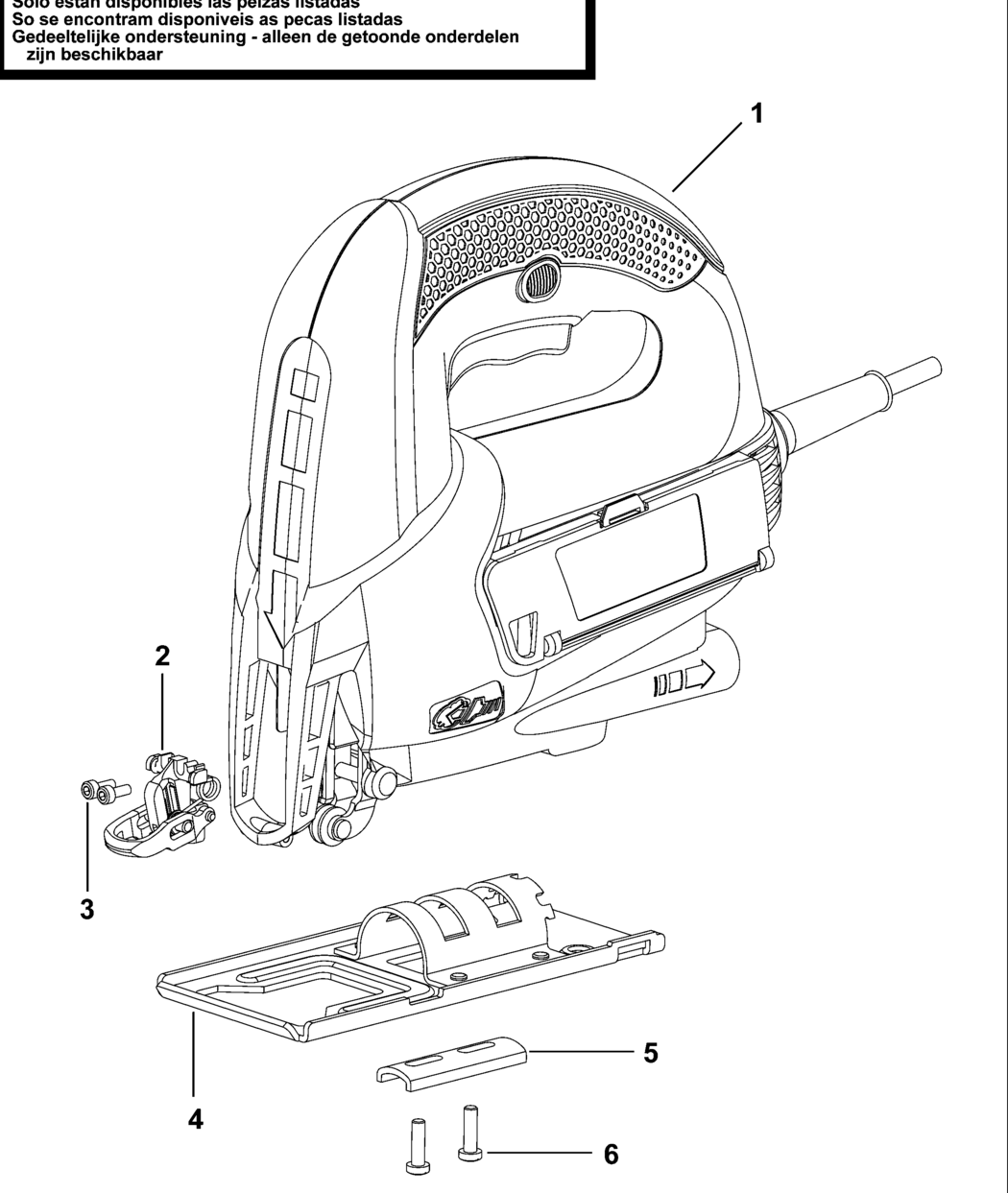 Black & Decker KS777 Type 1 Jigsaw Spare Parts