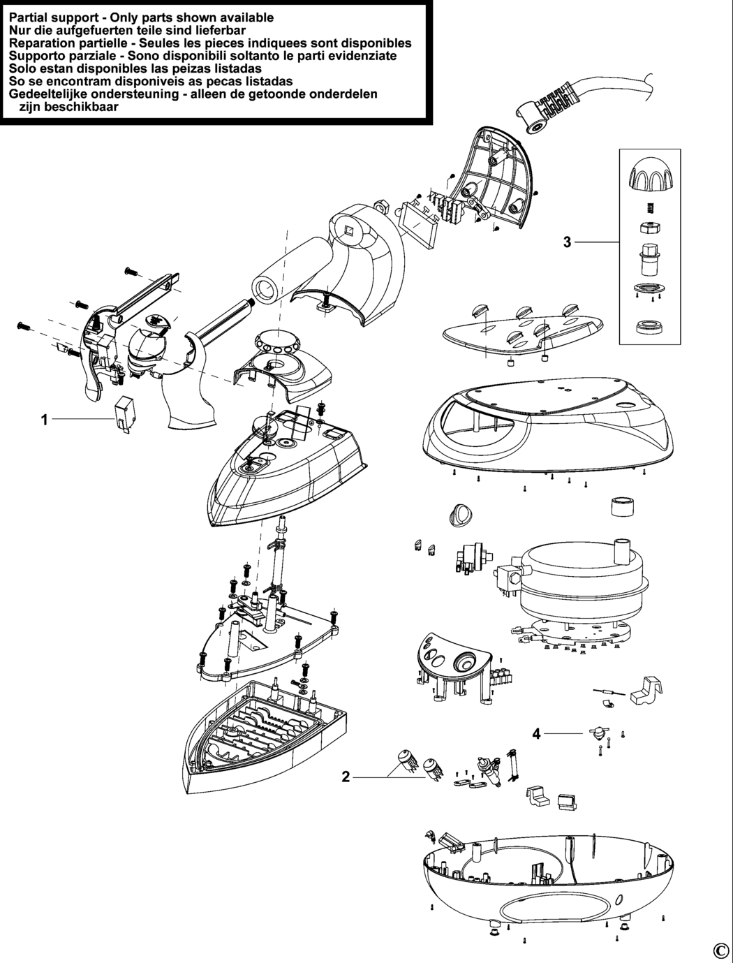 Black & Decker BR925LR Type 1 Iron Boiler/base Spare Parts