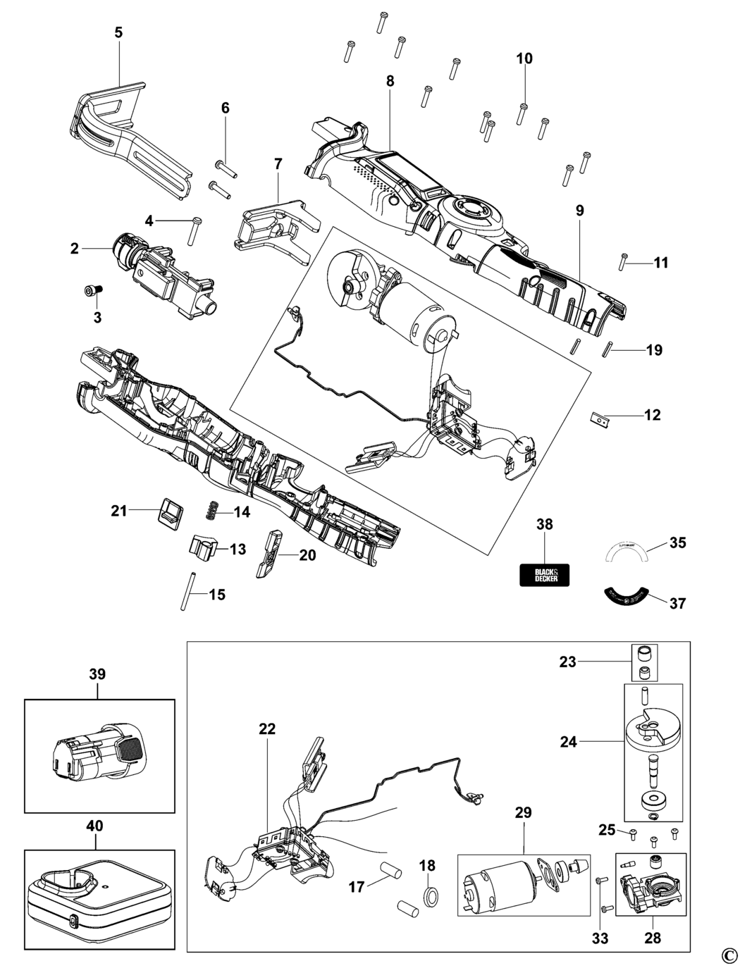 Black and decker reciprocating saw parts sale