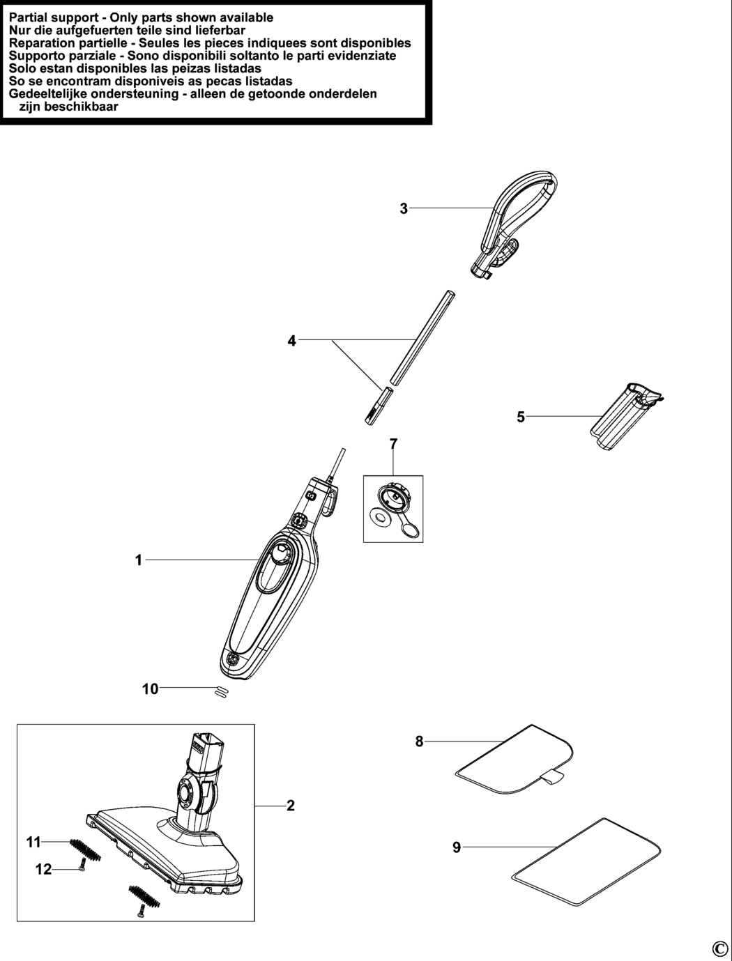 Black & Decker FSM1200 Type 1 Steam Mop Spare Parts