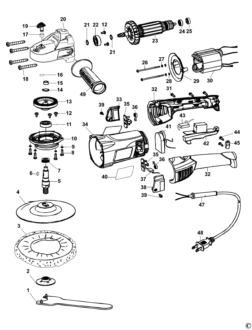 Black Decker WP1500K Type 1 Polisher Spare Parts Miles Tool