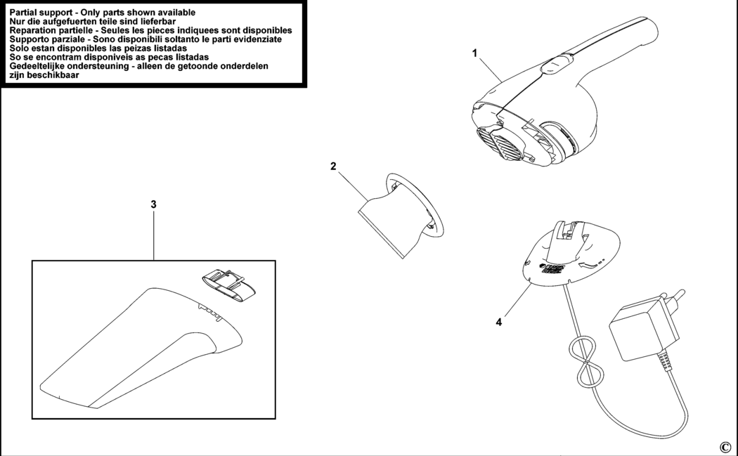 Black & Decker NV2400VDN Type H1 Dustbuster Spare Parts