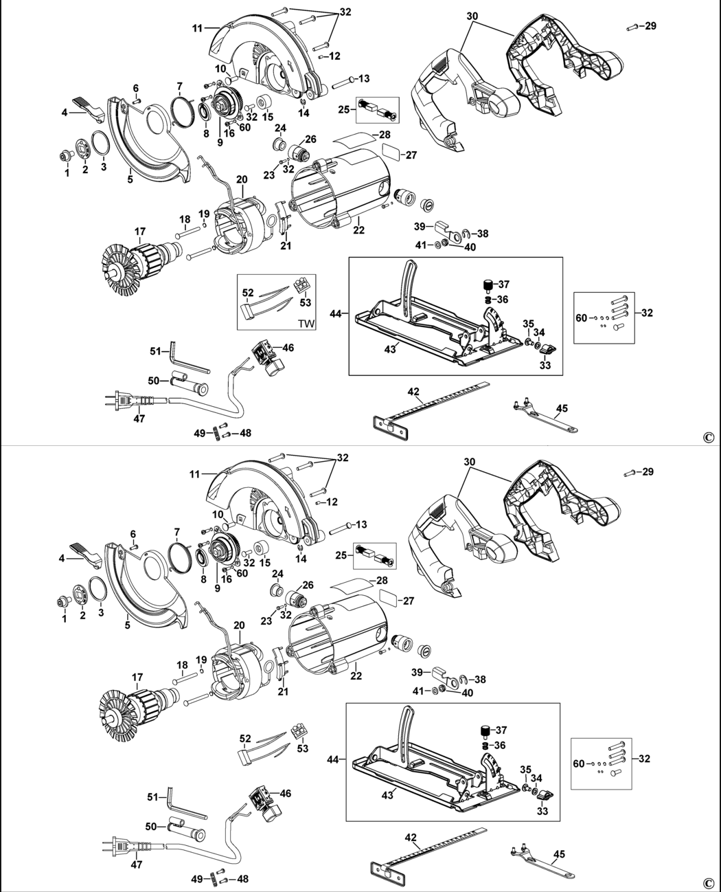 Black and decker circular saw spares hot sale