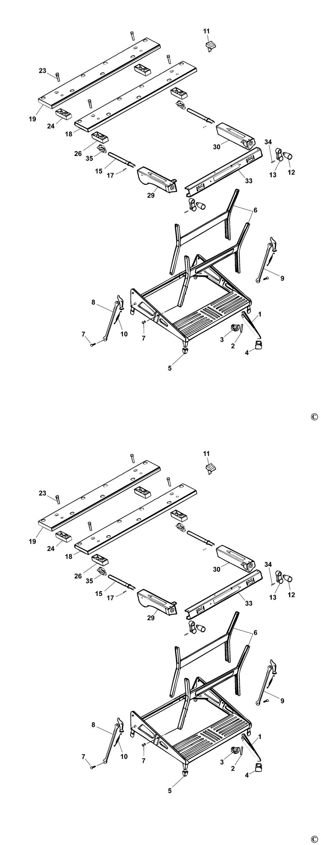 Black & Decker WM225 Type 6 Workmate Spare Parts