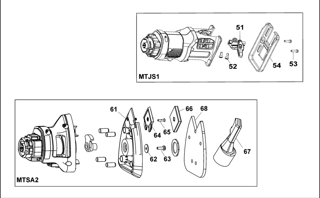 Black & Decker EVO143 Type 1 Multitool Spare Parts