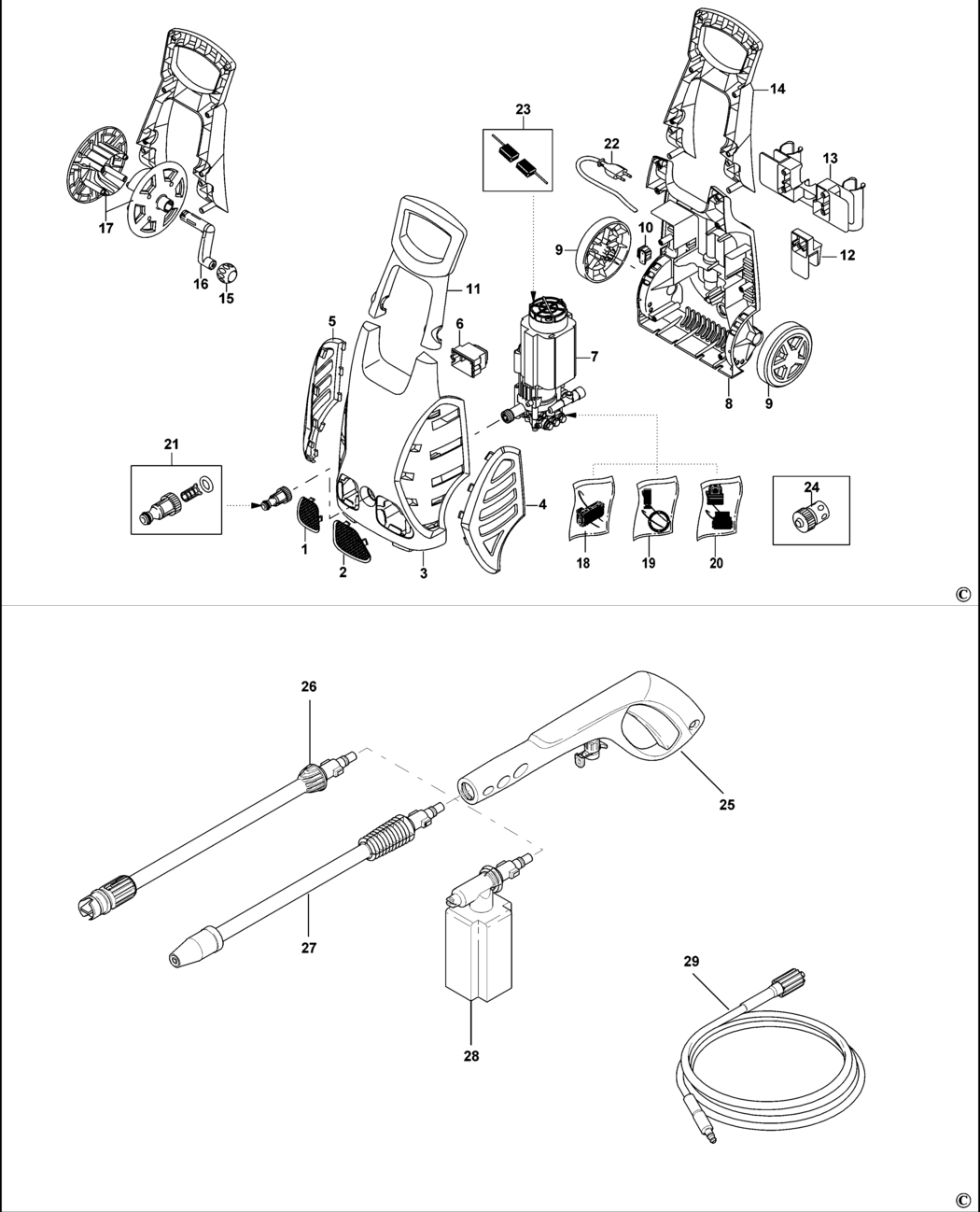 Black & Decker Pw1800spl Pressure Washer (type 1) Spare Parts  SPARE_PW1800SPL/TYPE_1 from Spare Parts World