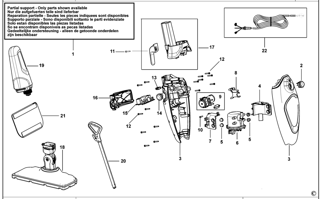 Black & Decker FSMH1605 Type 1 Steam Mop Spare Parts