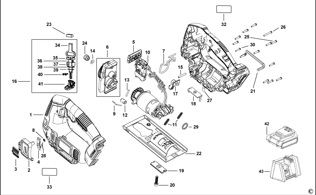 Black & Decker BDCJS18 Type H1 Jigsaw Spare Parts