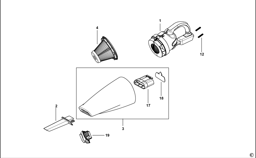 Black & Decker BDCDB18N Type H1 Dustbuster Spare Parts