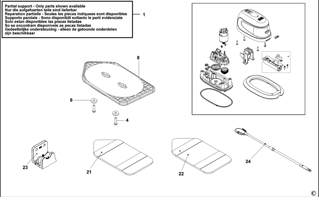 Black & Decker BHPC220 Type 1 Scrubbrusher Spare Parts