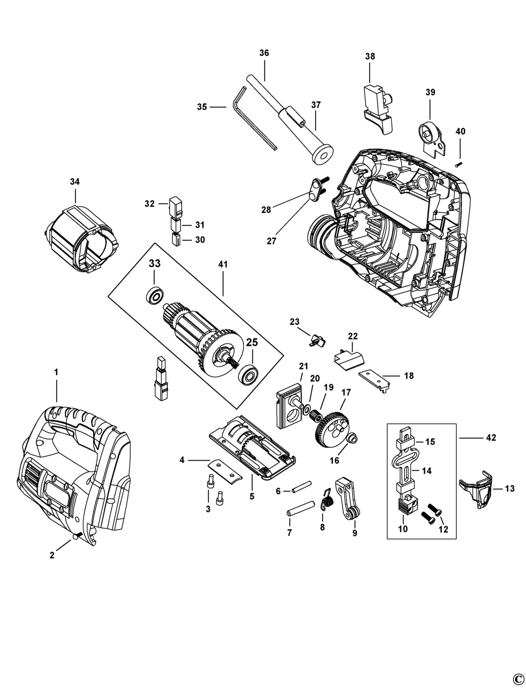 Black & Decker JS20 Type 1 Jigsaw Spare Parts