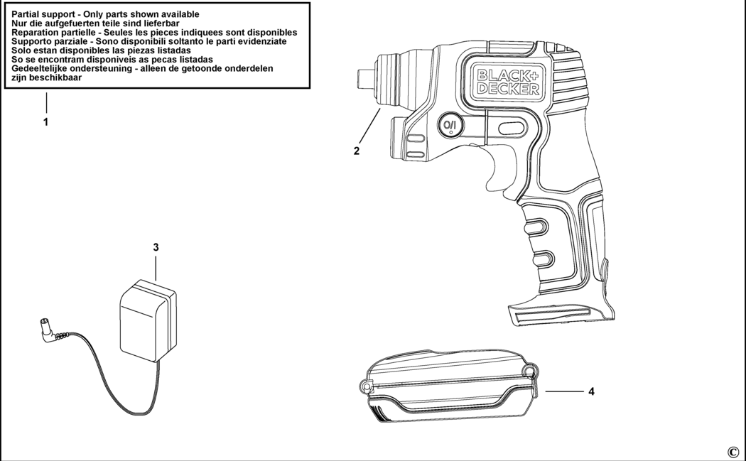 Black Decker BDCSFS30 Type H1 Cordless Screwdriver Spare Parts