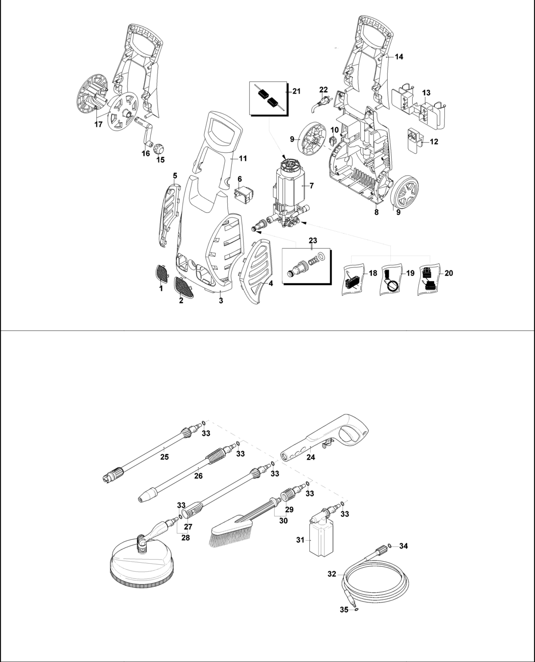 Black & Decker Pw1700Splp Pressure Washer (Type 1) Spare Parts Spare Parts