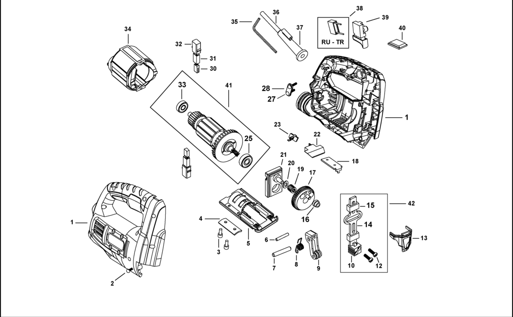 Black & Decker JS10 Type 1 Jigsaw Spare Parts