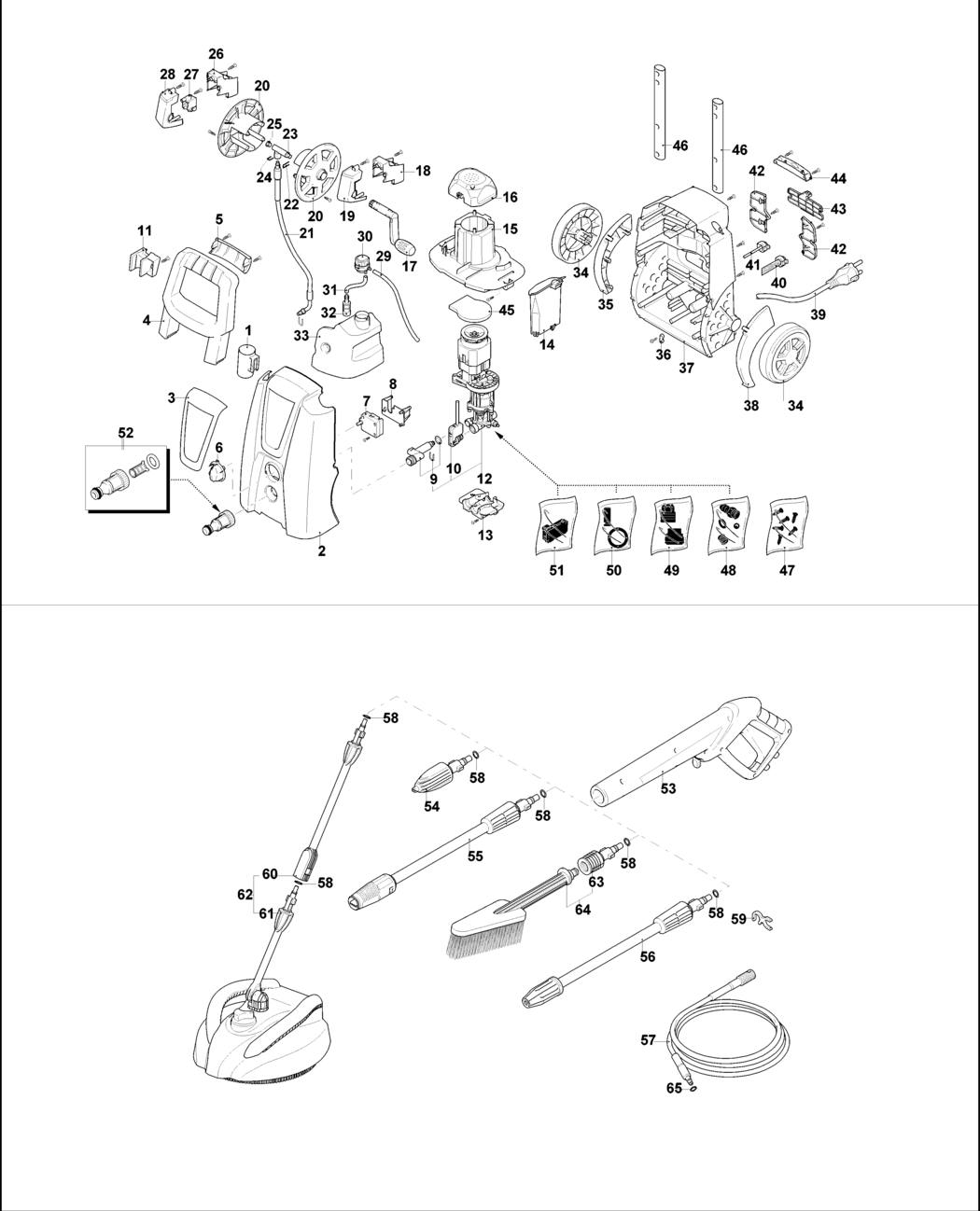 Black & Decker PW1900WR PLUS Type 1 Pressure Washer Spare Parts