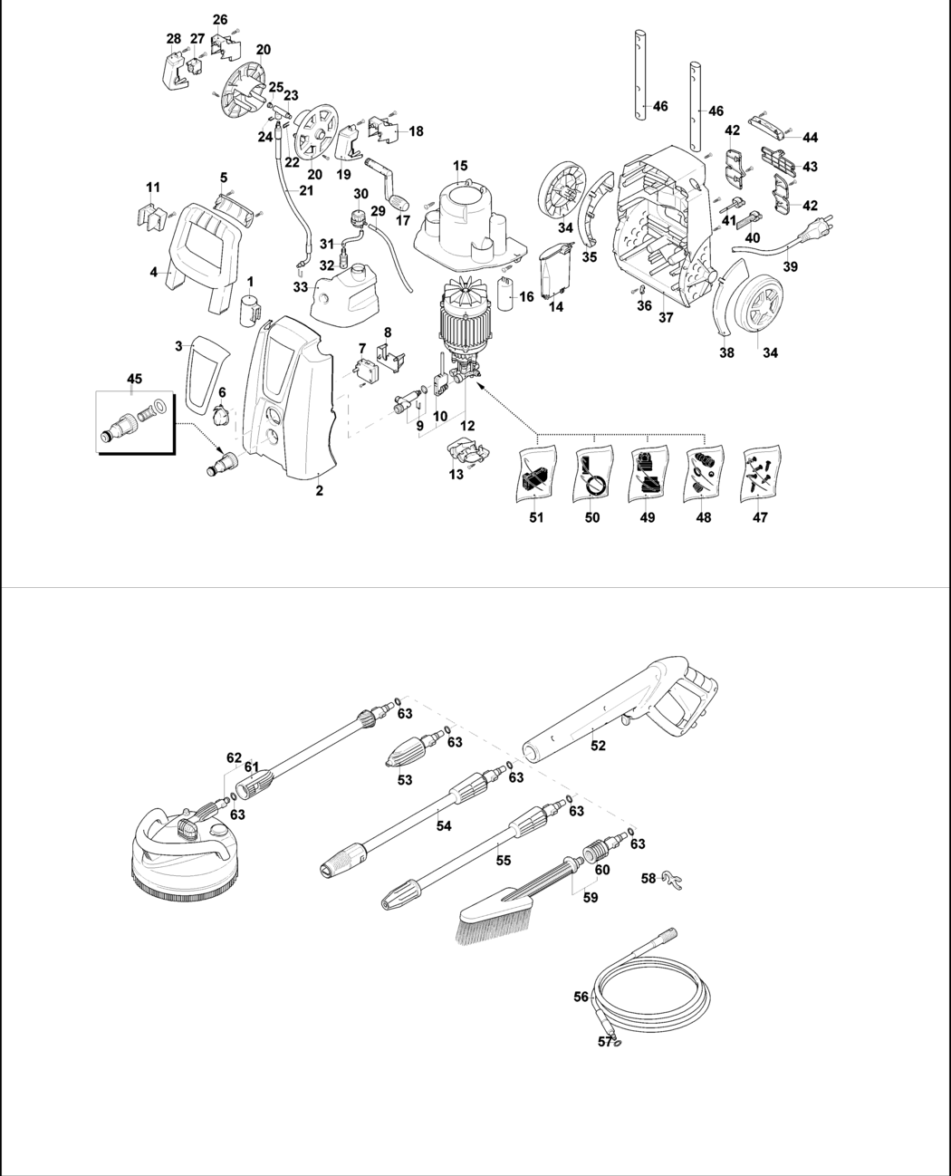 Black & Decker PW2100WR PLUS Type 1 Pressure Washer Spare Parts