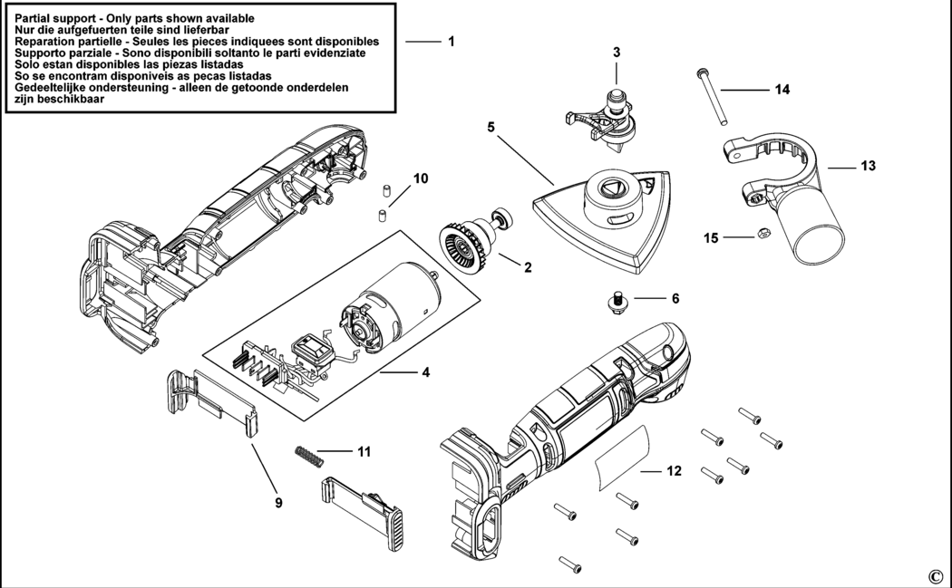 Black & Decker BDCDS12 Type H1 Sander Spare Parts