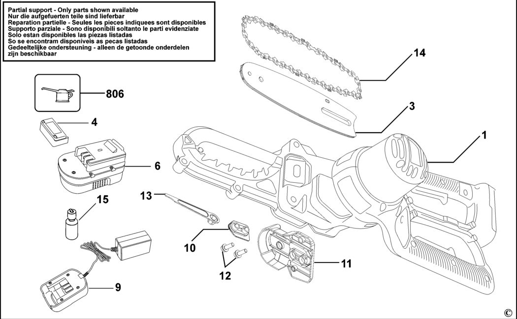 Black & Decker GKC1000L Type H3 Powered Lopper Spare Parts