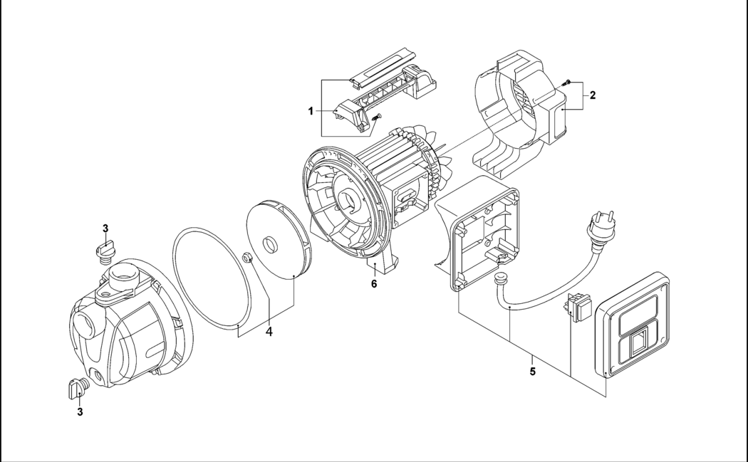 Black & Decker BXGP600PE Type 1 Pump Spare Parts