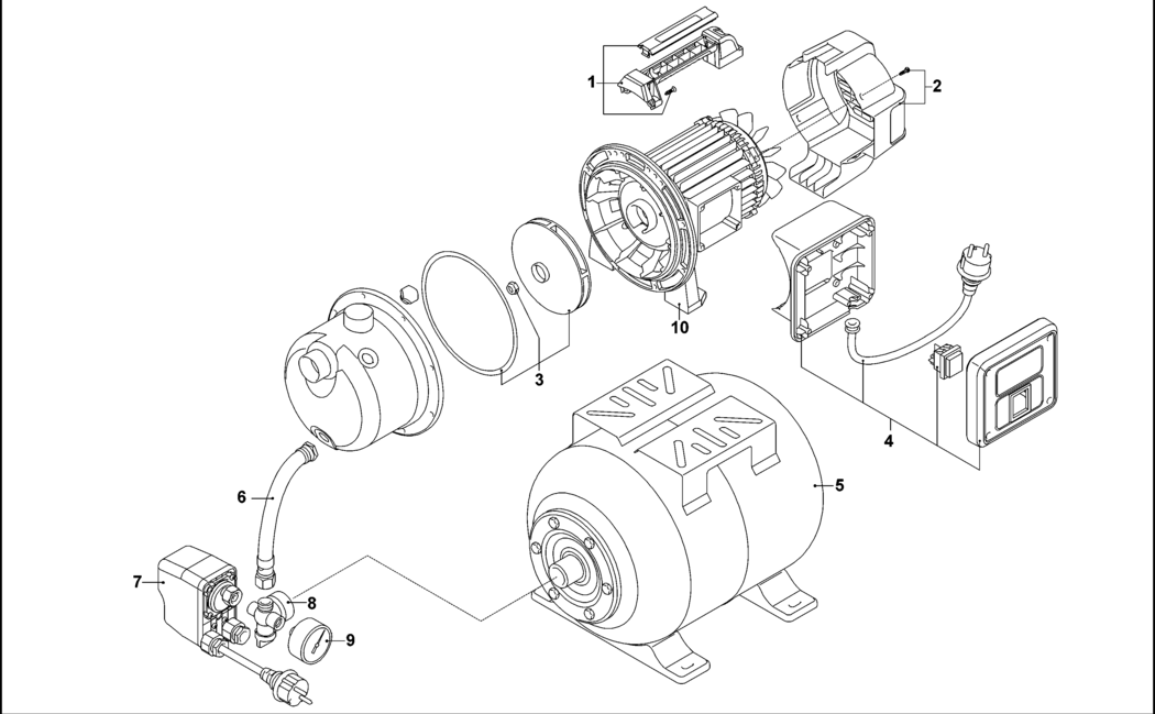 Black & Decker BXGP1100XBE Type 1 Pump Spare Parts