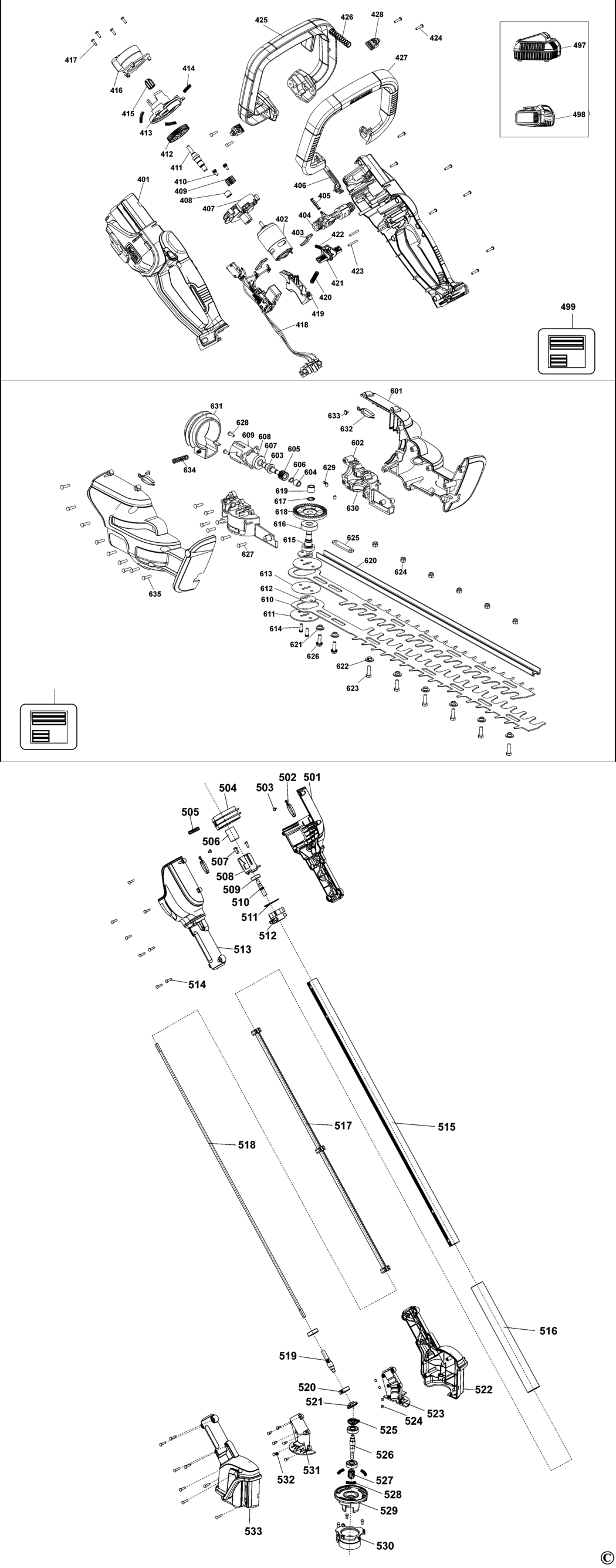 Black & Decker BCASK81D Type 1 Multitool Spare Parts