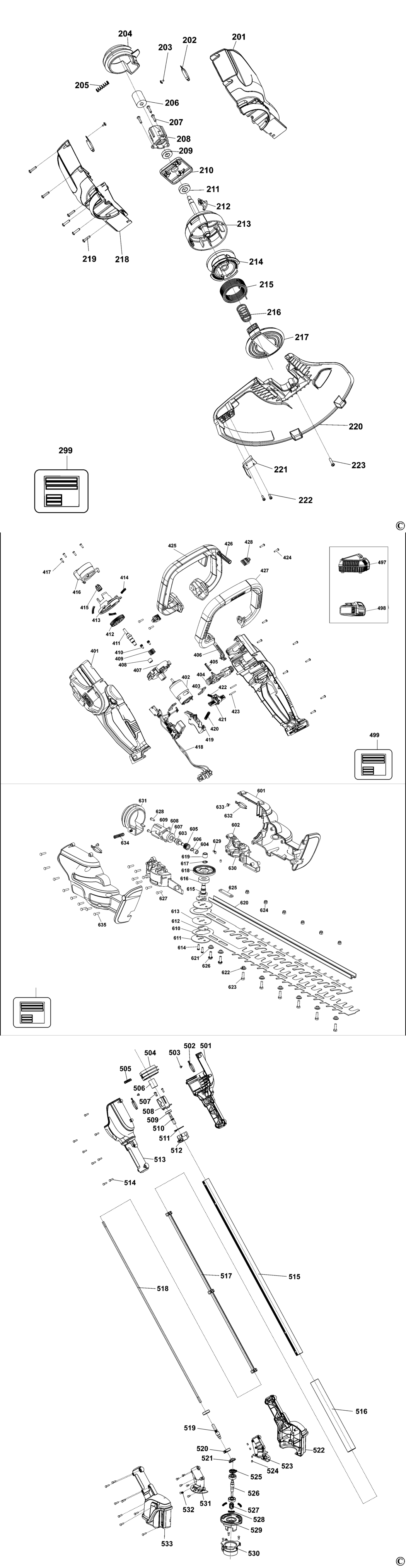 Black & Decker BCASK891D Type 1 Multitool Spare Parts