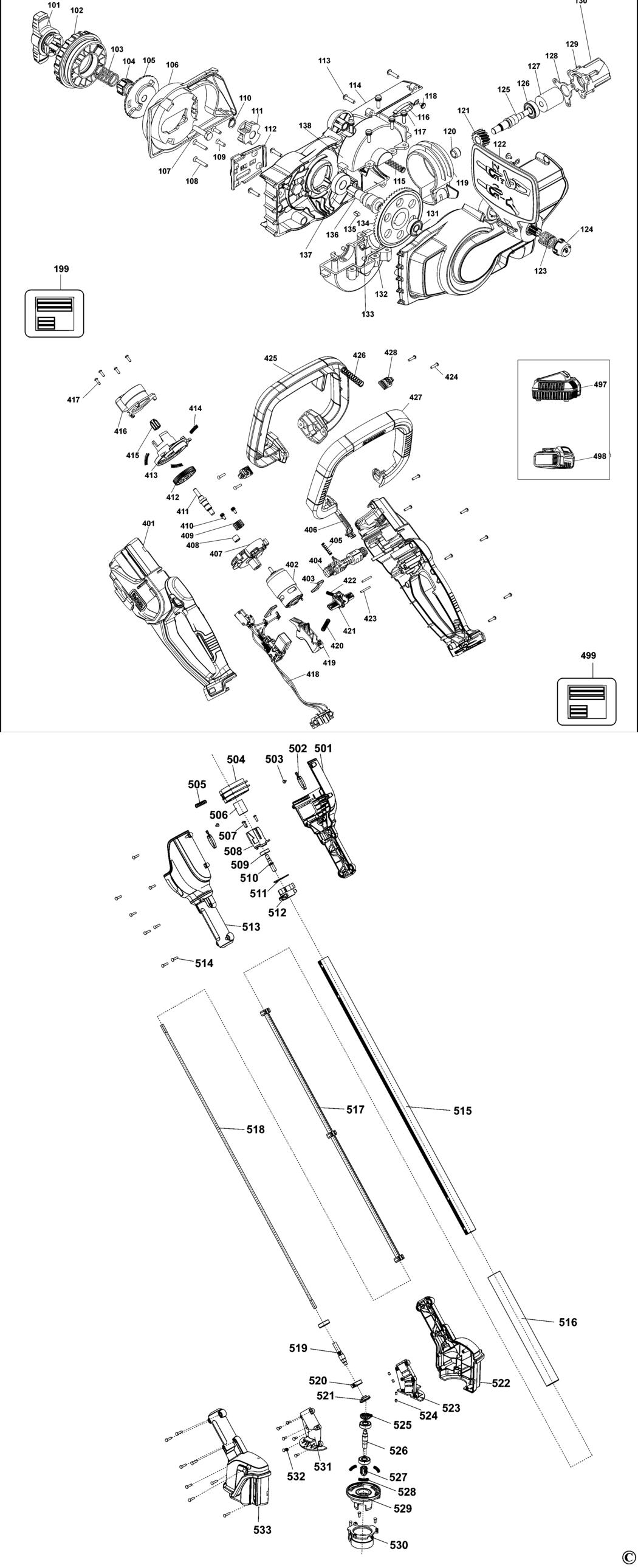 Black & Decker BCASK61D Type 1 Multitool Spare Parts