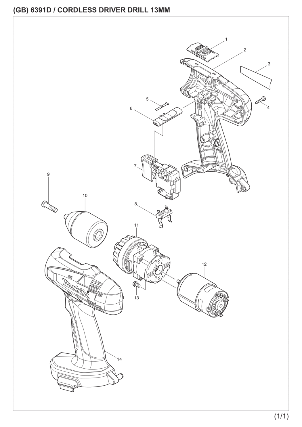 Makita drill online spares