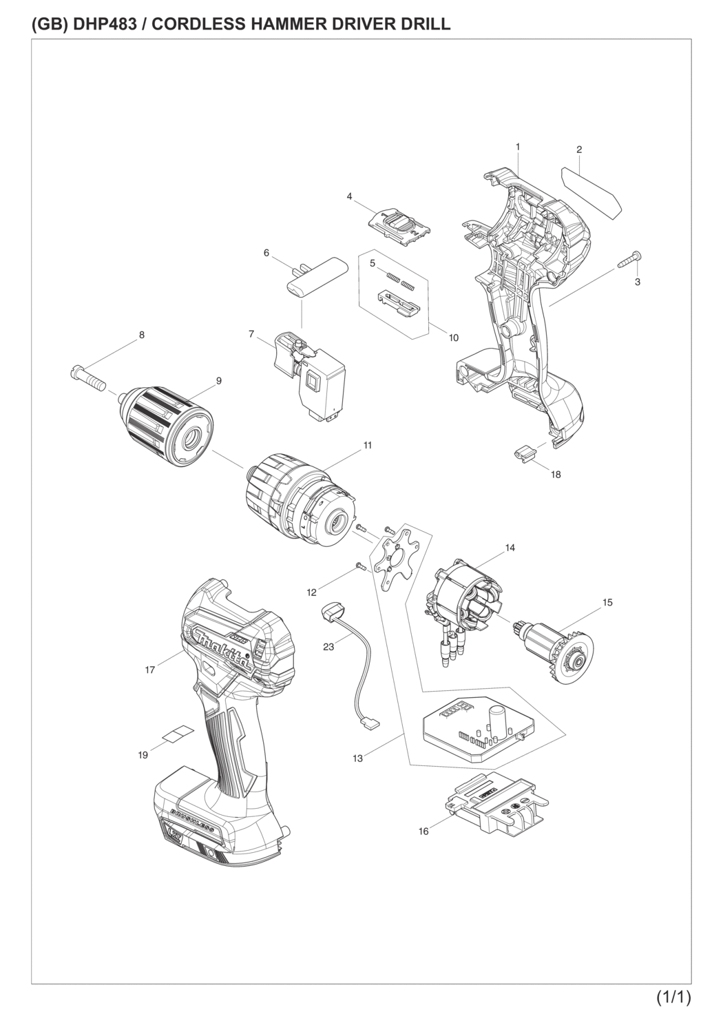 Makita dhp483rmj best sale