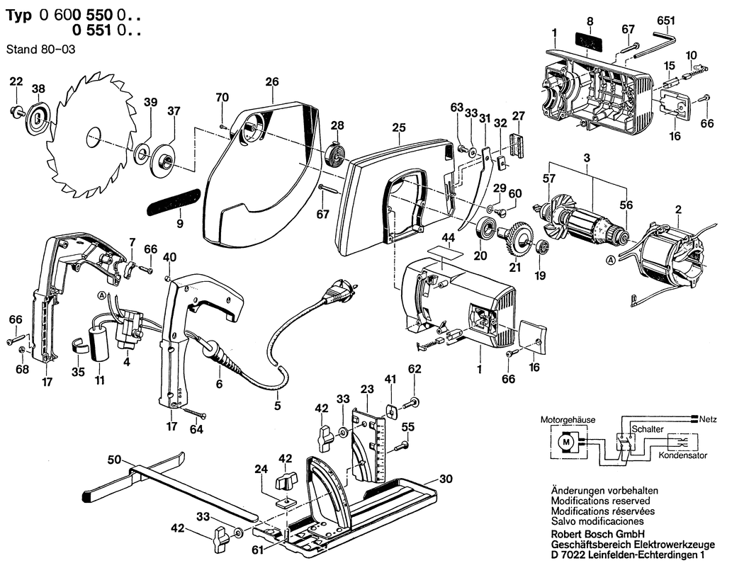 Bosch ---- / 0600550032 / CH 220 Volt Spare Parts