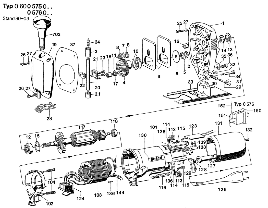 Bosch ---- / 0600575000 / EU 24 Volt Spare Parts