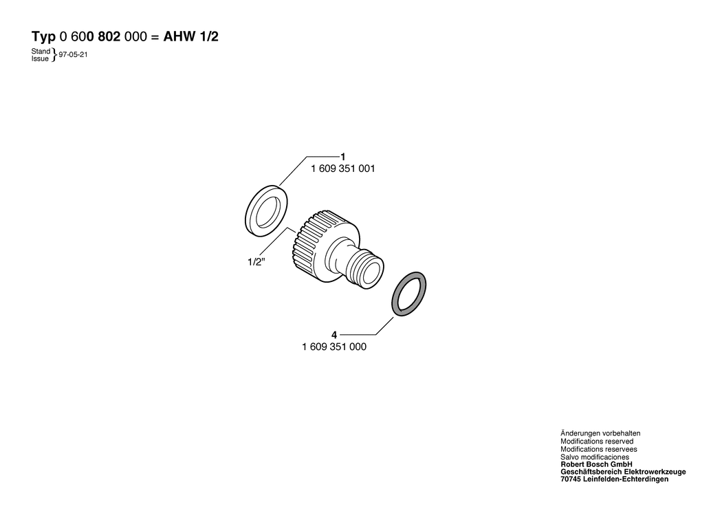 Bosch AHW 1/2 / 0600800000 / --- Spare Parts