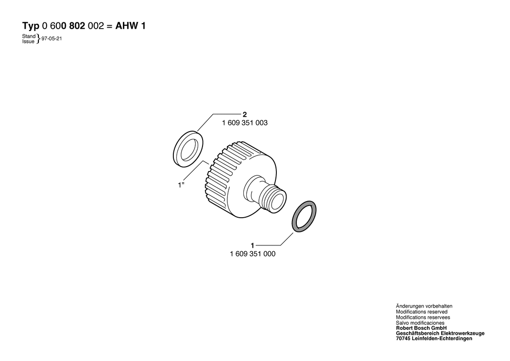 Bosch AHW 1 / 0600800002 / --- Spare Parts