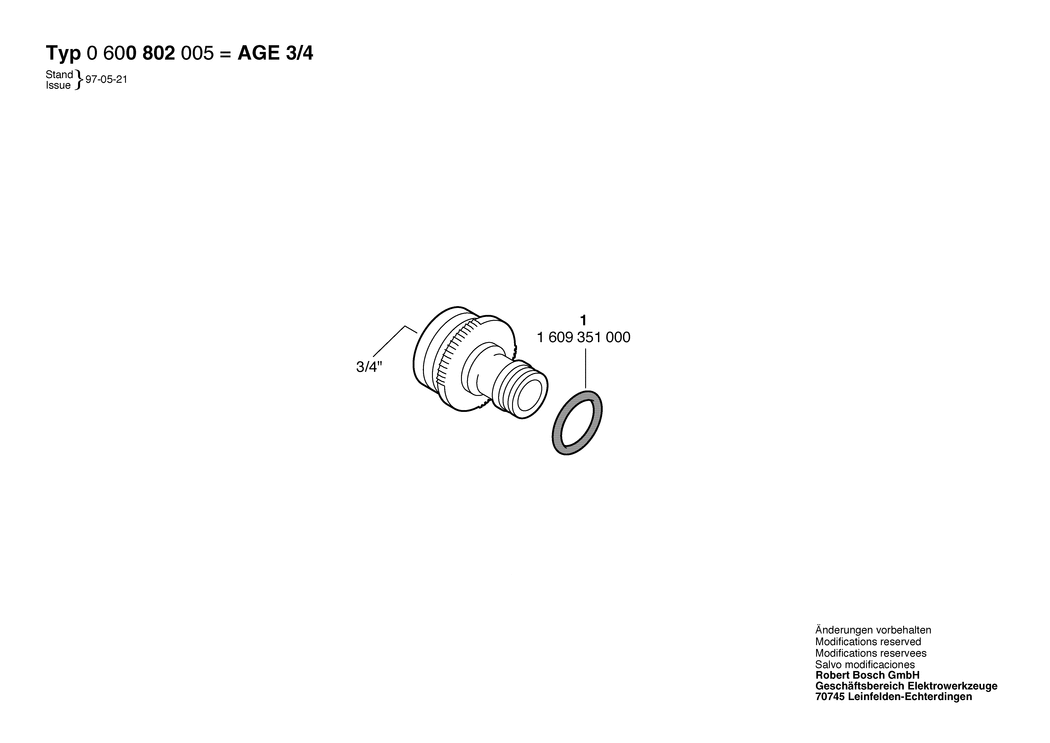 Bosch AGE 3/4 / 0600800005 / --- Spare Parts