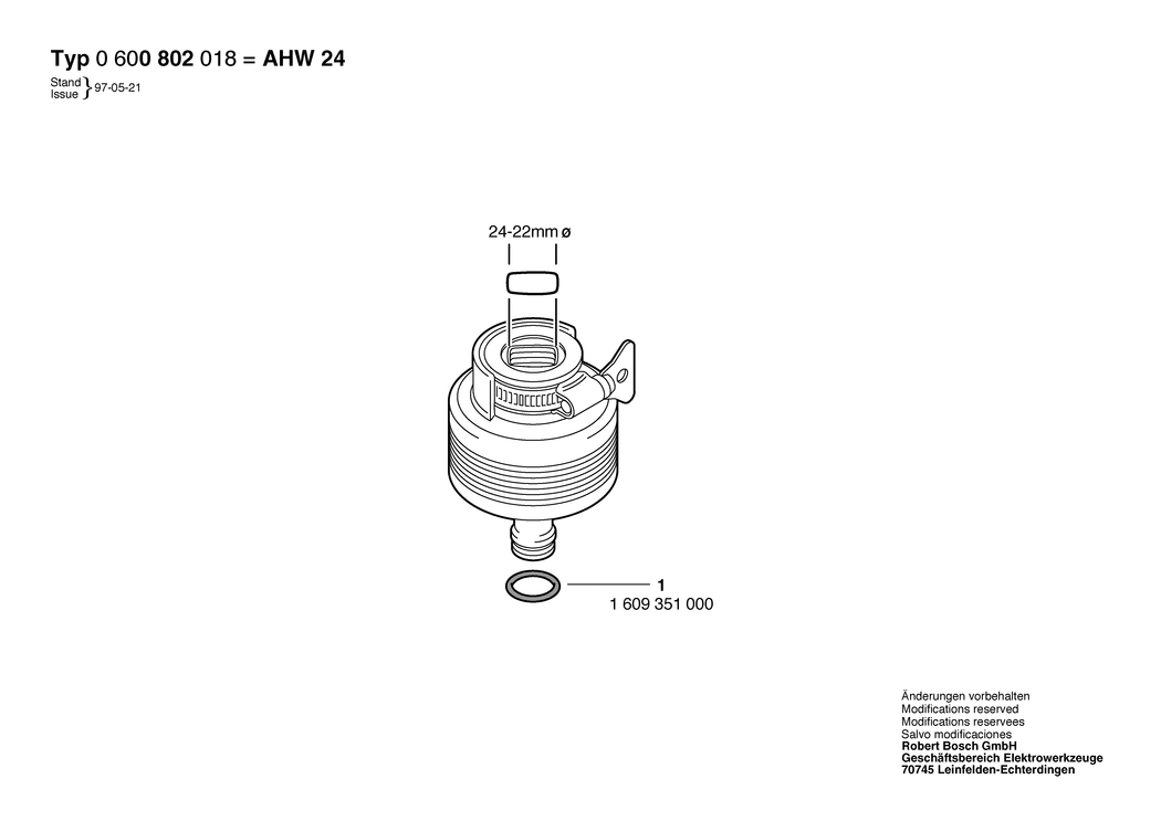 Bosch AHW 24 / 0600800018 / --- Spare Parts