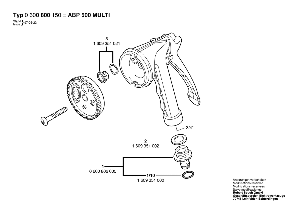 Bosch ABP 500 MULTI / 0600800150 / --- Spare Parts