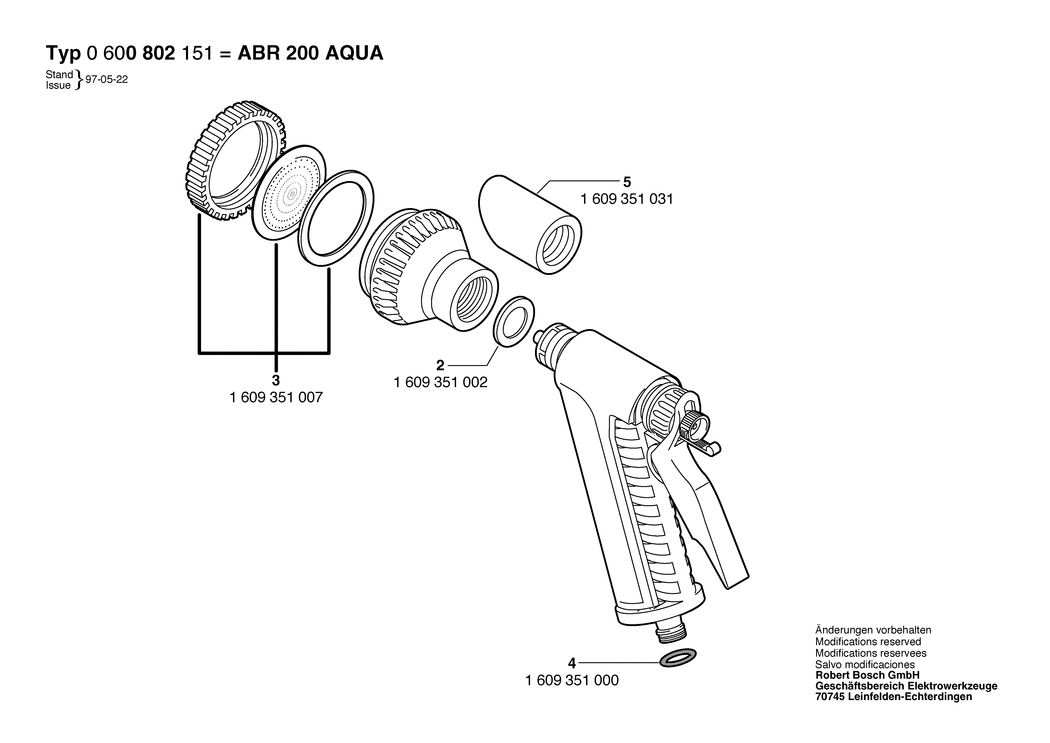 Bosch ABR 200 AQUA-CONTR. / 0600800151 / --- Spare Parts