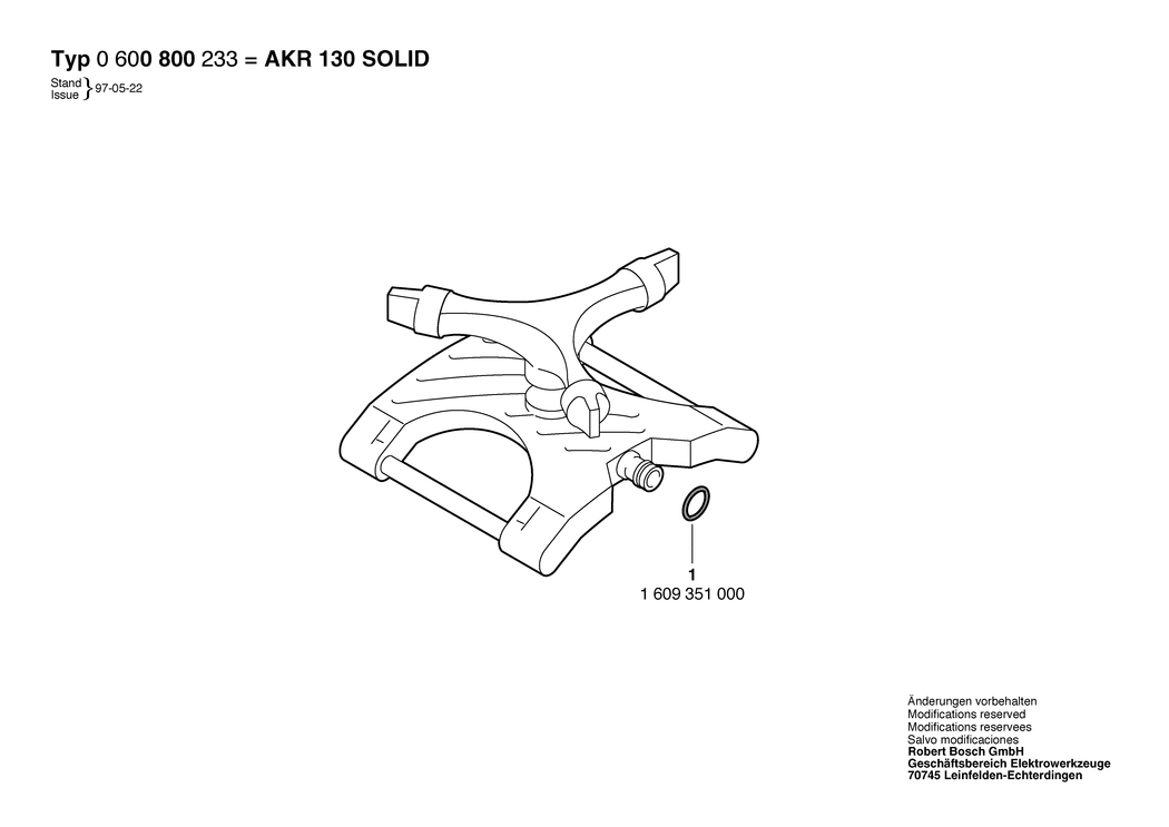 Bosch AKR 130 SOLID / 0600800233 / --- Spare Parts