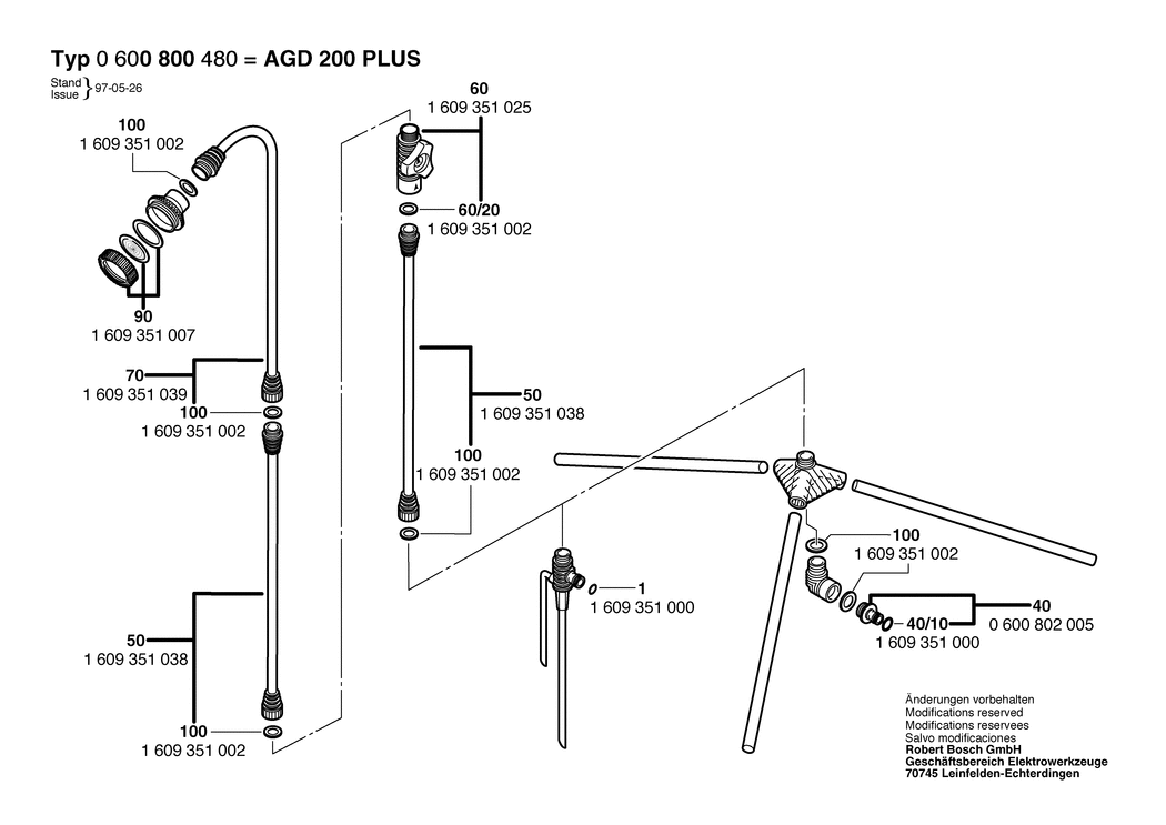 Bosch AGD 200 PLUS / 0600800480 / --- Spare Parts