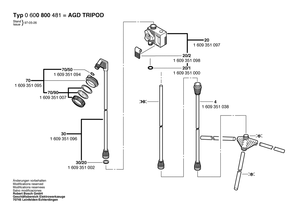 Bosch AGD TRIPOD / 0600800481 / --- Spare Parts