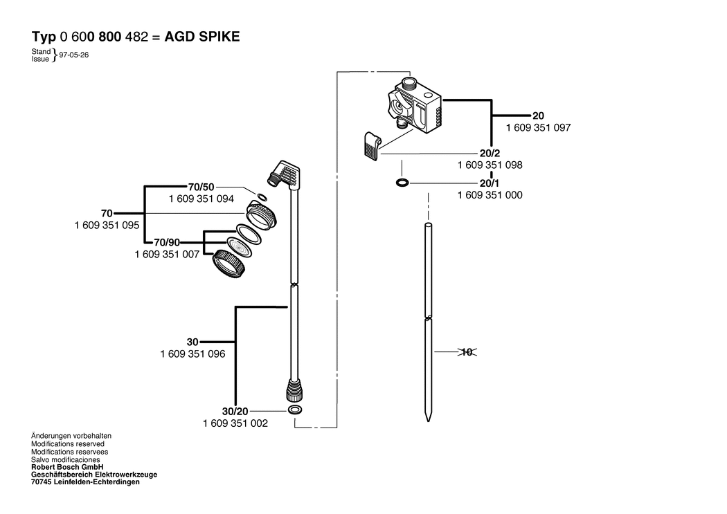 Bosch AGD SPIKE / 0600800482 / --- Spare Parts