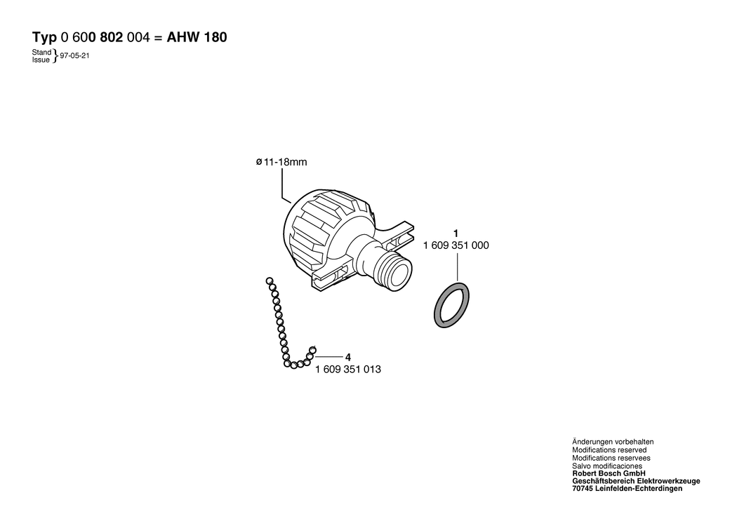 Bosch AHW 180 / 0600802004 / --- Spare Parts