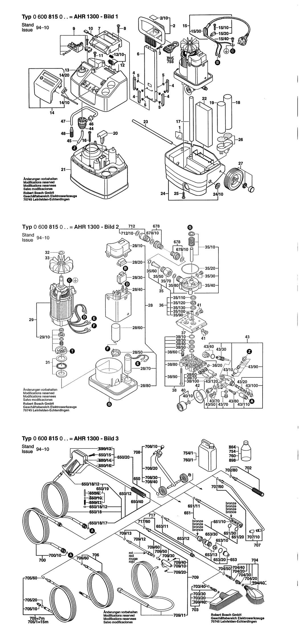 Bosch AHR 1300 / 0600815064 / EU 230 Volt Spare Parts