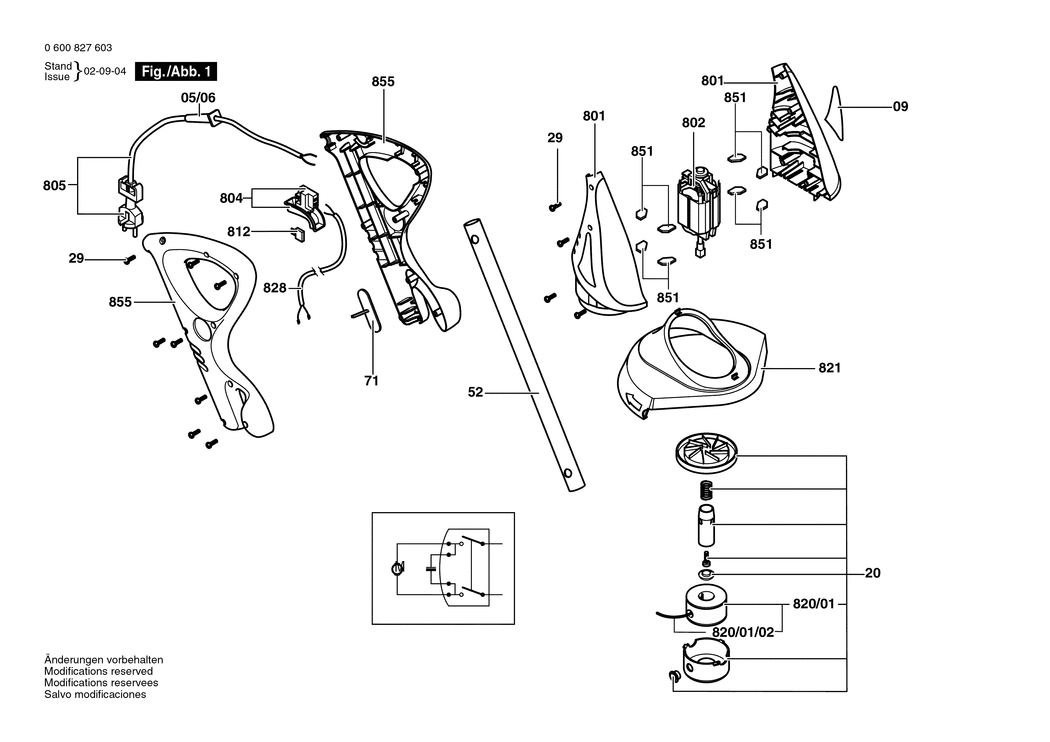 Bosch ART 23 GF / 0600827632 / CH 230 Volt Spare Parts