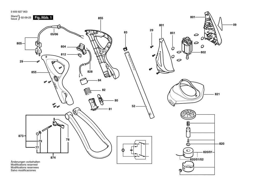 Bosch ART 23 GFSV / 0600827903 / EU 230 Volt Spare Parts