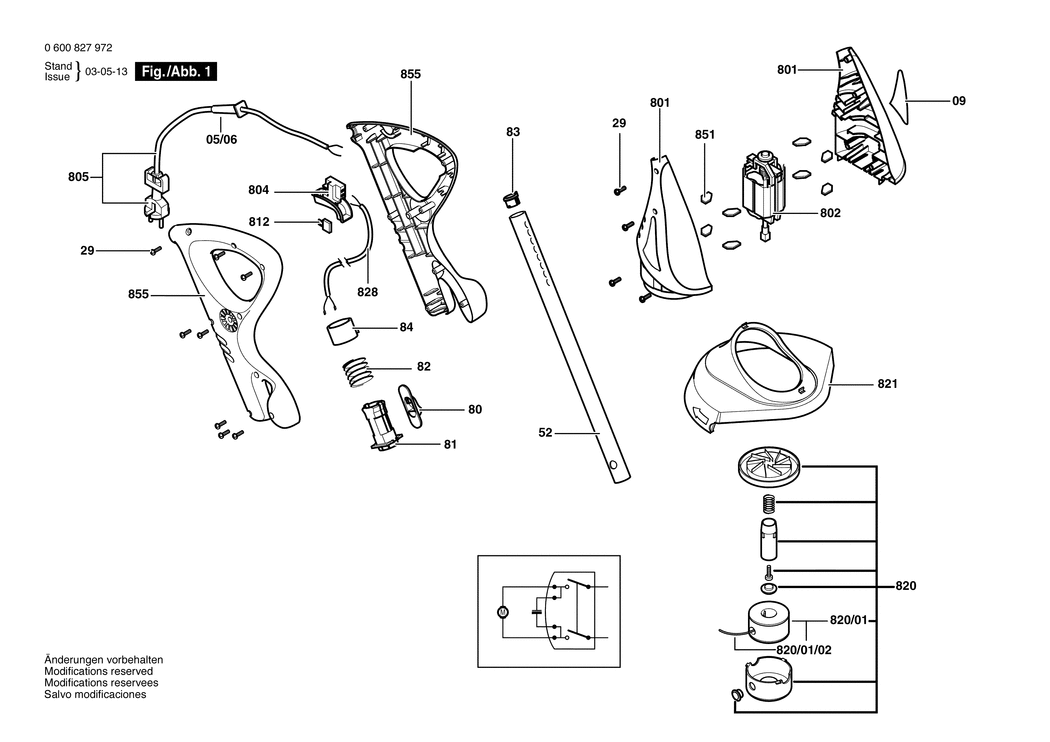 Bosch ART 23 COMFORT / 0600827972 / EU 230 Volt Spare Parts