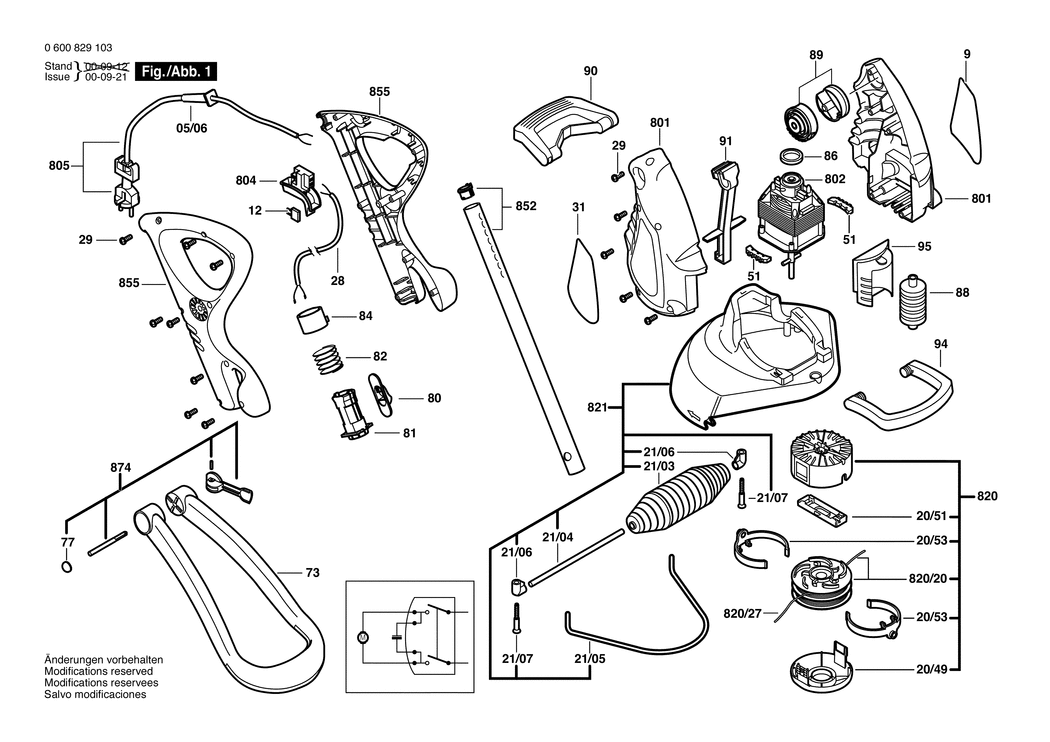 Bosch ART 30 GSDV / 0600829132 / CH 230 Volt Spare Parts