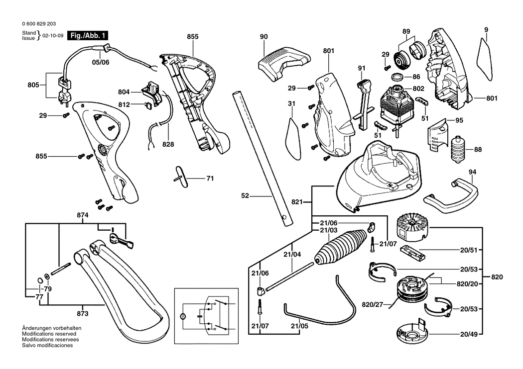 Bosch ART 30 GSD / 0600829203 / EU 230 Volt Spare Parts