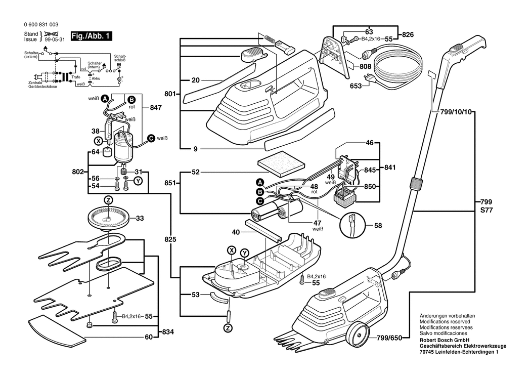 Bosch AGS 8 / 0600831042 / GB 3.6 Volt Spare Parts